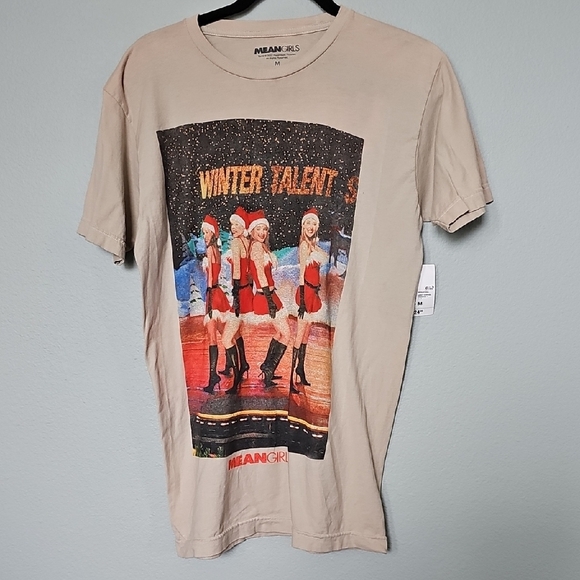 Mean Girls Winter Talent Show T-Shirt in Tan NWT Medium - Picture 1 of 7